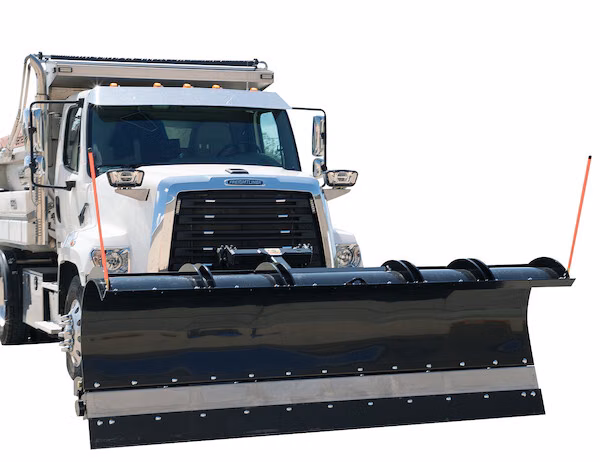 2025 Buyers Products Poly Municipal J-Plow - 11 Foot Blade, Swivel Adapter (1663530301) - Image 1